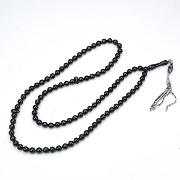 Oltu Taşı  Küre Kesim 99 Sayılı Namaz Tespihi ürün görseli 1