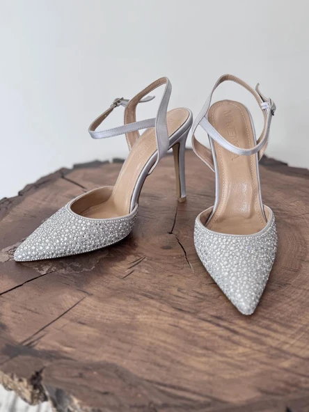 Majensia Taşlı Saten Abiye Ayakkabı 155226 - 13