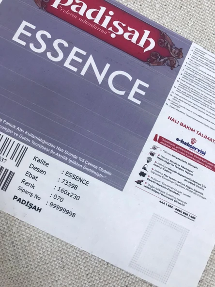 Padişah Halı Essence 73398 070 Serisi Akrilik Salon Oturma Yatak Odası Halısı - Resim 8