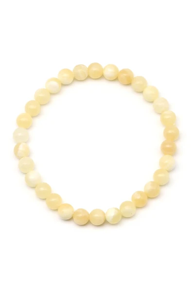 Kalsit Doğal Taş Bileklik 6 mm Küre Kesim - Resim 2