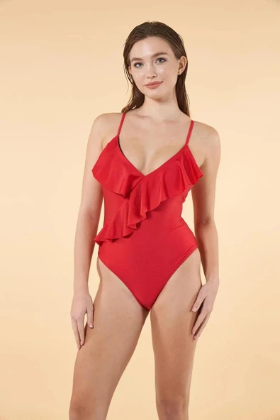 Gd Goldoremi 2540-923 Kadın Yaprak Desenli Etekli Mayo - 6