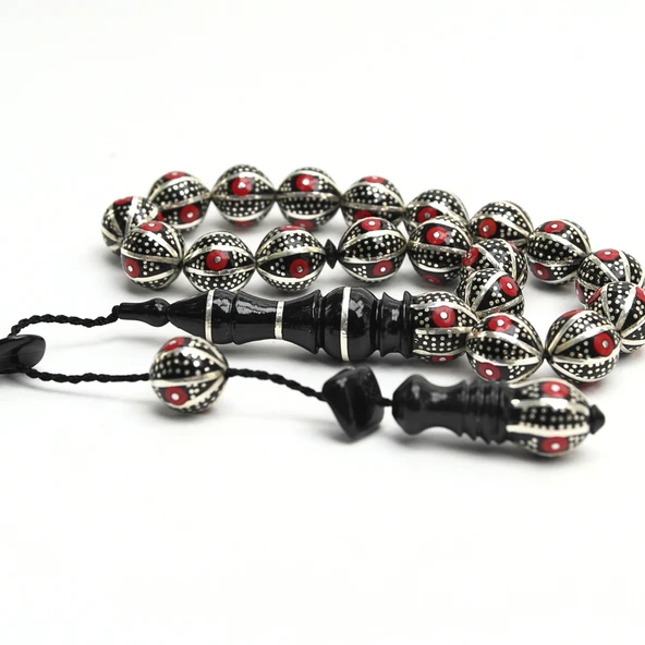 Oltu Taşı 100 Mikron Karpuz Dilimi Tespih ürün görseli 1