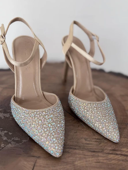 Majensia Taşlı Saten Abiye Ayakkabı 155226 - 14