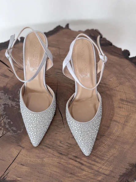 Majensia Taşlı Saten Abiye Ayakkabı 155226 - 10