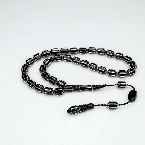 Oltu Taşı Traşlı Kesme Karpuz İşlemeli Tespih ürün görseli 1