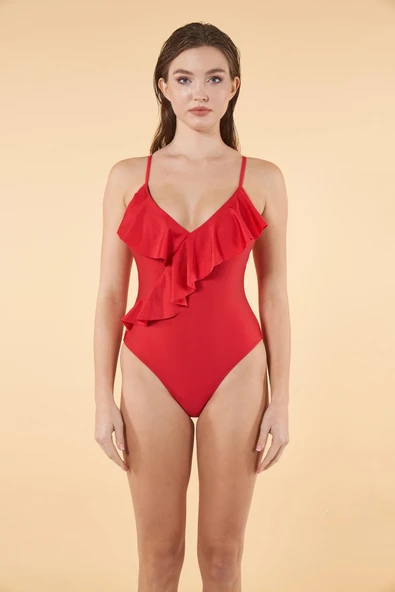 Gd Goldoremi 2540-923 Kadın Yaprak Desenli Etekli Mayo