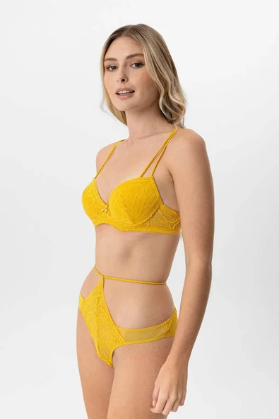 Pierre Cardin Dantelli Soft Push Up Sütyen Takım - 9