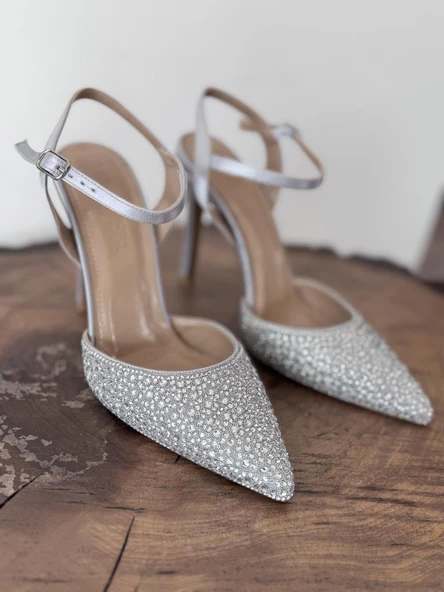 Majensia Taşlı Saten Abiye Ayakkabı 155226 - 17