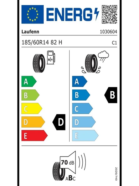 Laufenn 185/60R14 82H G FIT EQ+ LK41 Oto Yaz Lastiği (Üretim Yılı: 2025) - Resim 2