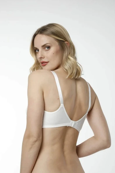 ASM1322 Kadın Annelik Hissi Duygusu Beyaz Emzirme Sütyen - 2