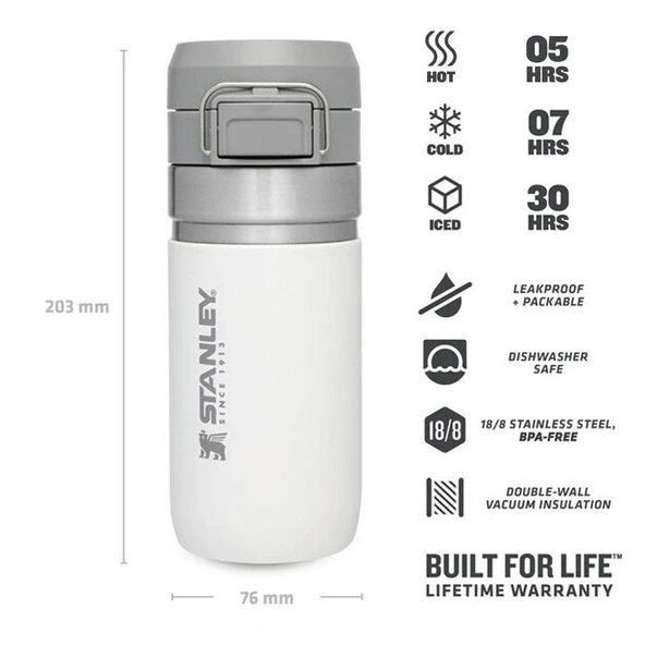 Stanley The Quick-Flip Water Bottle 0.47L / 16oz Frost Termos Bardak - 2