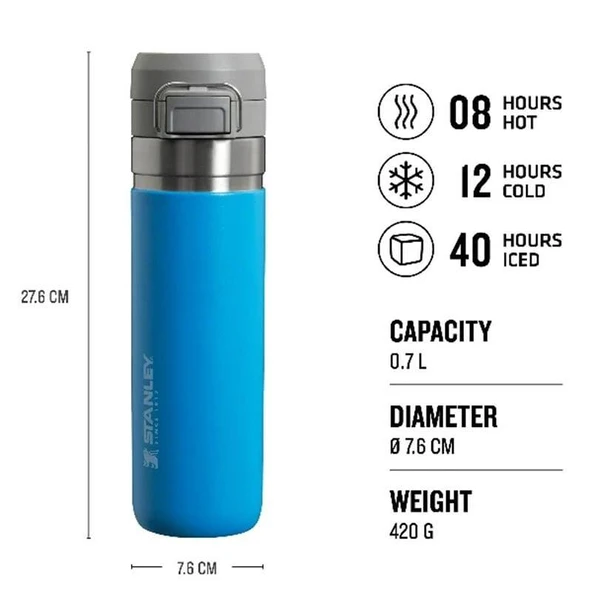 Stanley The Quick-Flip Water Bottle 24Oz/0.70 Lt Azure Termos - 2