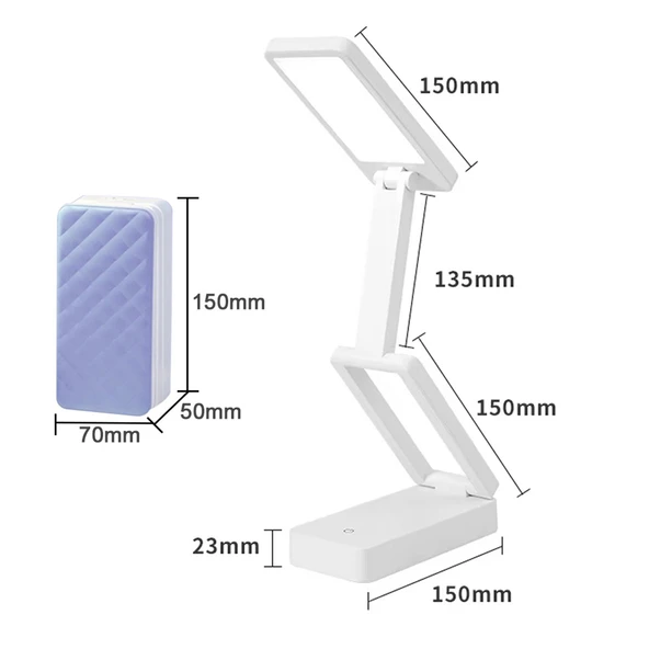 Greentech Masaüstü Şarjlı Katlanabilir Portatif LED Aydınlatma / GT-CL11P - 7