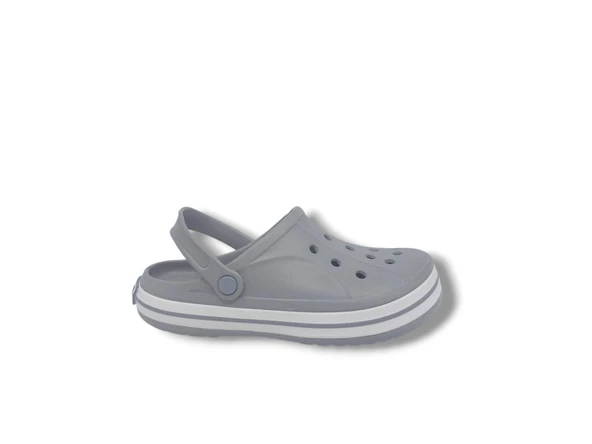 Cflex 22233 Unisex Gri Beyaz Gri Sabo Terlik Sandalet - 2