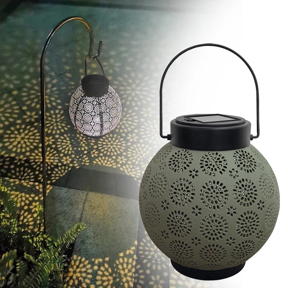 Greentech Güneş Enerjili Dekoratif Led Fener / Askılı Bahçe Feneri / Bahçe Dekorasyon Feneri / GT-SL25G - 11