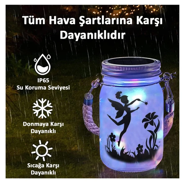 Greentech Güneş Enerjili Dekoratif LED Fener / Askılı Bahçe Feneri / Bahçe Dekorasyon Feneri / GT-SL27 - 4