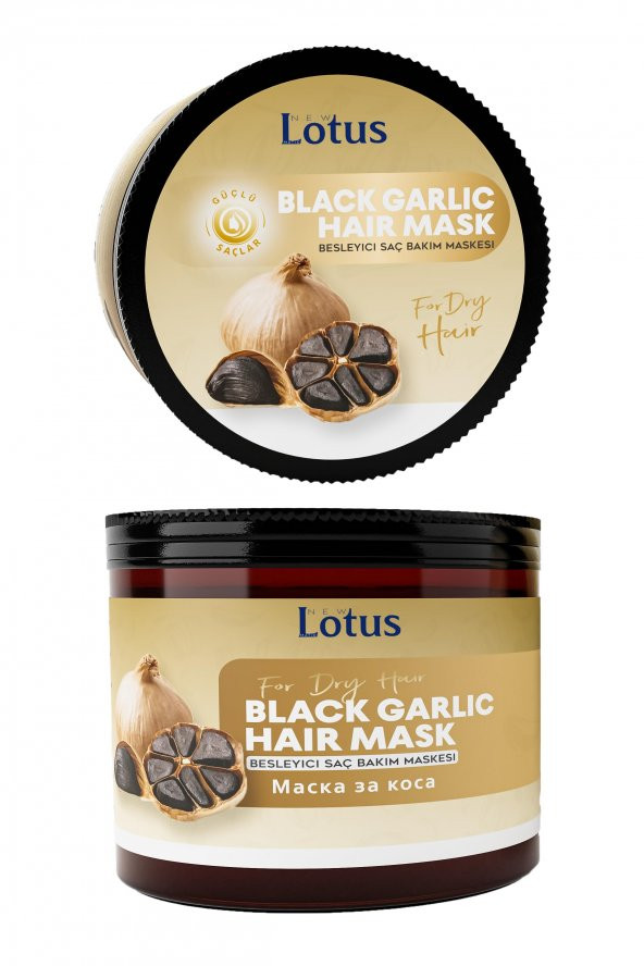 New Lotus Matic Siyah Sarımsak Besleyici Saç Bakım Maskesi 500 Ml.