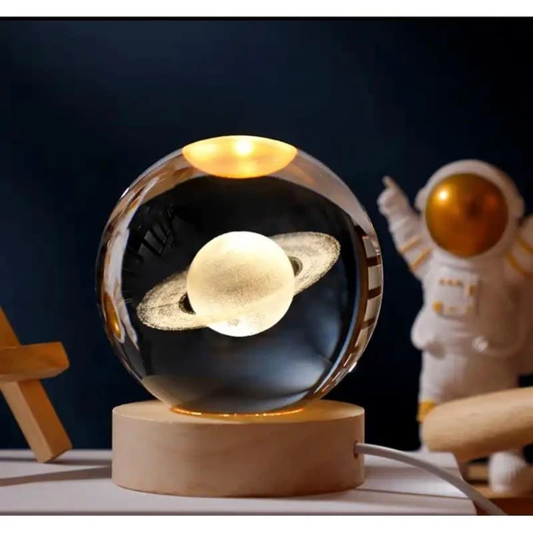 Galaksi Renk Değiştiren Işıklı Cam Küre 6cm ürün görseli