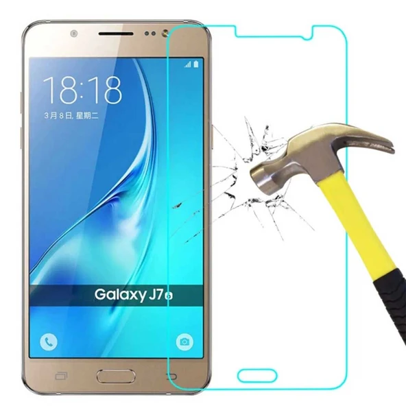 Samsung Galaxy J7 2016 Uyumlu Temperli Kırılmaz Cam Ekran Koruyucu 3 lü Set - Resim 2