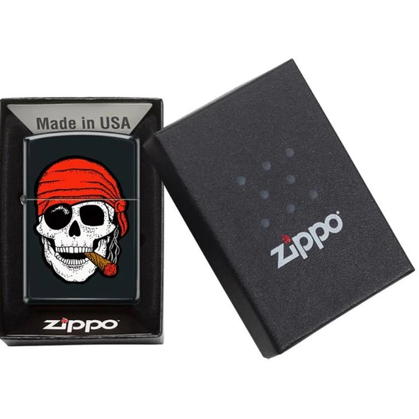 Zippo Skull With Cigar Çakmak 218-102064 (4-2) - 2