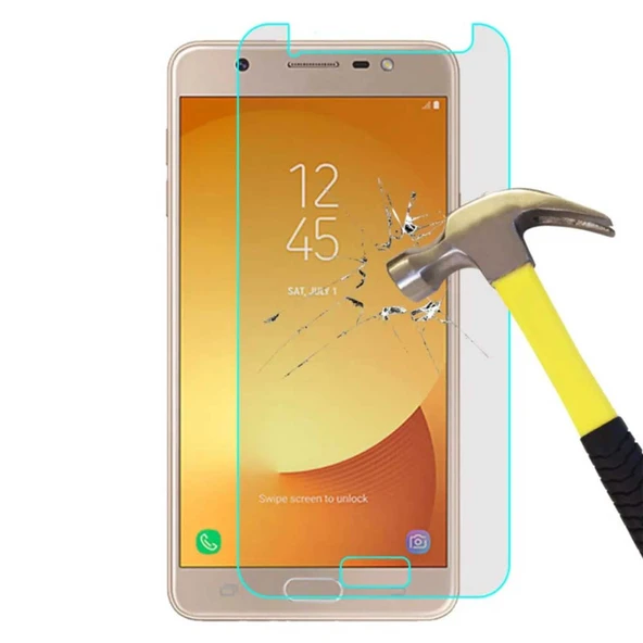 Samsung Galaxy J7 Max Uyumlu Temperli Kırılmaz Cam Ekran Koruyucu 3 lü Set - Resim 2