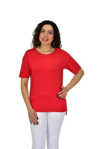 Kadın Yarım Kol Sıfıryaka Likralı Tişöt  BGL-ST04652 - Resim 4