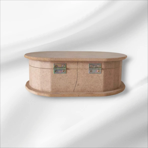 Ahşap-boyanabilir-oval-çok amaçlı kutu - 5
