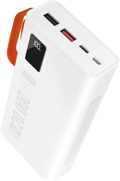PowerWay PD 22.5W 20.000 MAH 3.0 HIZLI ŞARJ GERÇEK 20.000 MAH GARANTİLİ QC20 BEYAZ POWERBANK ürün görseli