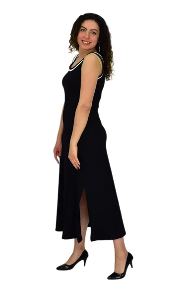 Kadın Askılı Biyeli Likralı Elbise BGL-ST04649 - Resim 3