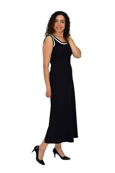 Kadın Askılı Biyeli Likralı Elbise BGL-ST04649 - Resim 2