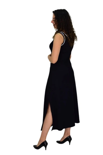 Kadın Askılı Biyeli Likralı Elbise BGL-ST04649 - Resim 5