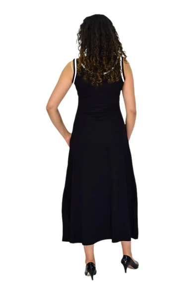 Kadın Askılı Biyeli Likralı Elbise BGL-ST04649 - Resim 6