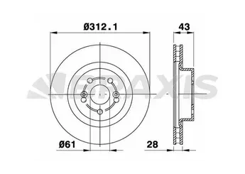 ON FREN DISK AYNASI HAVALI MEGANE II 2.0 / 2.0DCI 05 / 04> CLIO III 2.0 16V SPORT 02 / 06> ürün görseli