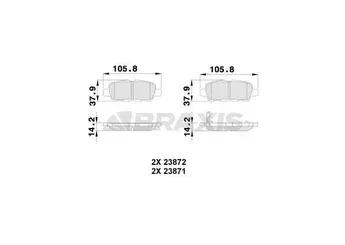 ARKA FREN BALATASI NISSAN QASHQAI J10 07-13 XTRAIL 07-13 PARTHFINDER 13-> KOLEOS 08-> JUKE 10->SUZUK ürün görseli