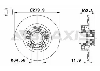 ARKA FREN DISK AYNASI RULMANSIZ TRAFIC II VIVARO II PRIMASTAR 1.9DCI / 2.0DCI (5 BIJON) / ürün görseli 1