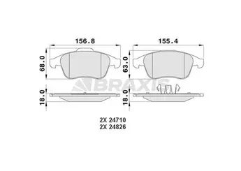 ON FREN BALATASI LAGUNA III 2.0GT / 2.0DCI GT / 3.0DCI 03 / 08> ürün görseli