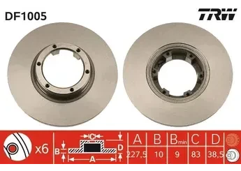 FREN DISKI ON R12 TOROS DUZ 228mm ürün görseli 1