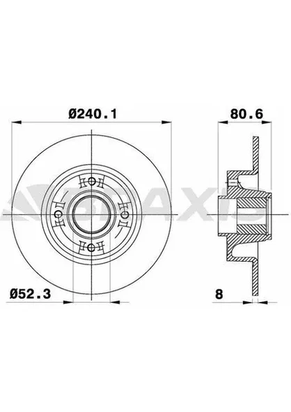 RULMANLI ARKA FREN DISK AYNASI ( ABS SENSOR HALKASI HARIC ) MEGANE II CLIO III MODUS 1.2 / 1.4 / 1.5 ürün görseli