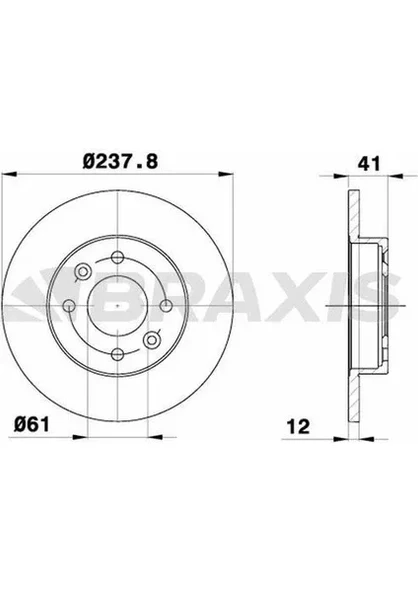 ON FREN DISK AYNASI R9 R11 R19 R21 CLIO I II SYMBOL EXPRES MEGANE I LOGAN SANDERO 1.2 / 1.4 / 1.6 /
