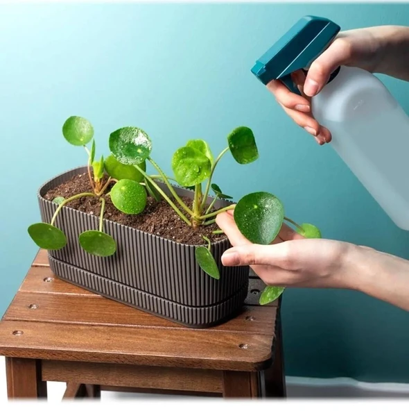 Omnipazar KRS-245 Pera Uzun Dekoratif Balkon Saksı 1.5 Litre No 1 - 5