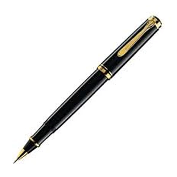 Pelikan Roller Kalem 14 Ayar Altın Kaplama Siyah R600 - 2
