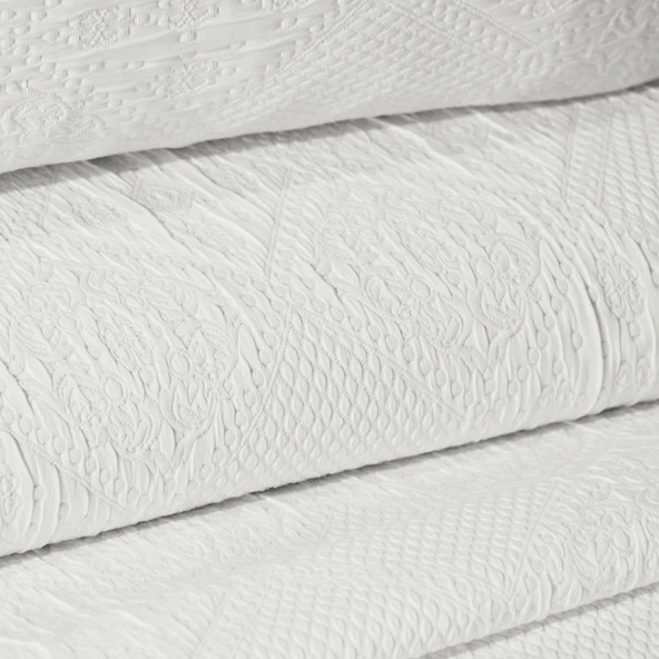 Schafer Home Jenny Yatak Örtüsü Seti 3 Parça-Beyaz - 3