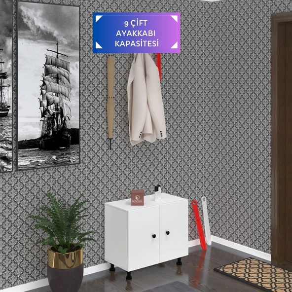 Kenzlife ayakkabılık cimcime3 byzbyz 53*060*32 kapaklı 3 raflı 9 çift ayakkabı kapasitesi ürün görseli