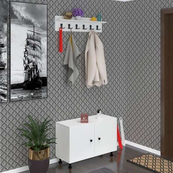 Kenzlife ayakkabılık çapula3 byz 53*080*30 kapaksız 3 raflı 12 çift ayakkabı kapasitesi