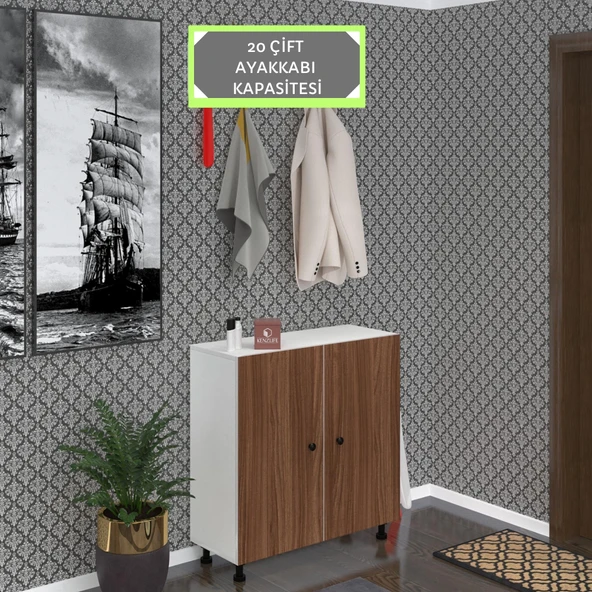 Kenzlife ayakkabılık galoş5 cvzbyz 53*080*32 kapaklı 5 raflı 20 çift ayakkabı kapasitesi ürün görseli 1