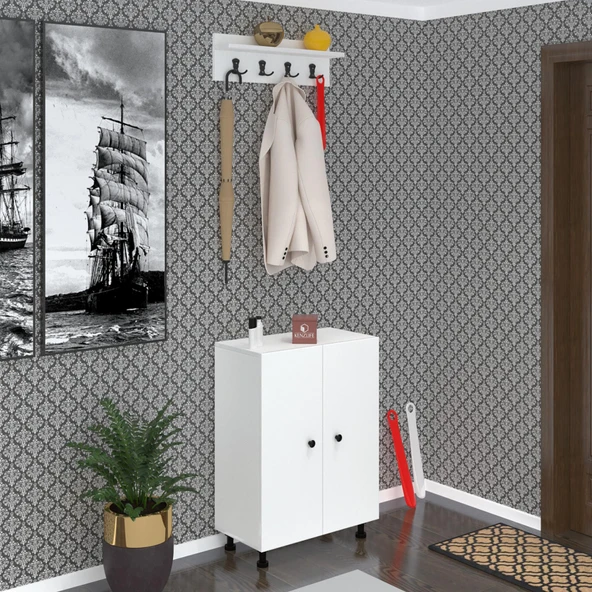 Kenzlife portmanto ayakkabılık ve askılık kalçın5 byzbyz 83*060*32 onbeş çift ayakkabı kapasitesi
