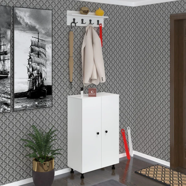 Kenzlife ayakkabılık cimcime6 byzbyz 98*060*32 kapaklı 6 raflı 18 çift ayakkabı kapasitesi