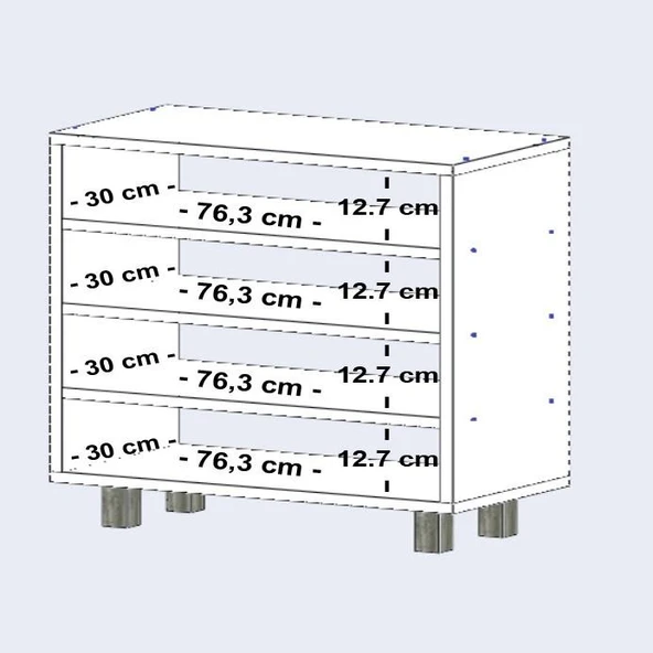 Kenzlife portmanto ayakkabılık ve askılık edik4 gribyz 68*080*32 onaltı çift ayakkabı kapasitesi - Resim 3
