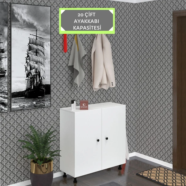 Kenzlife ayakkabılık galoş5 byzbyz 53*080*32 kapaklı 5 raflı 20 çift ayakkabı kapasitesi