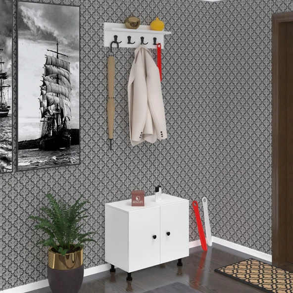 Kenzlife ayakkabılık başmak3 byz 53*060*30 kapaksız 3 raflı 9 çift ayakkabı kapasitesi